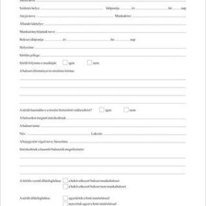 Munkabaleseti nyilvántartó napló